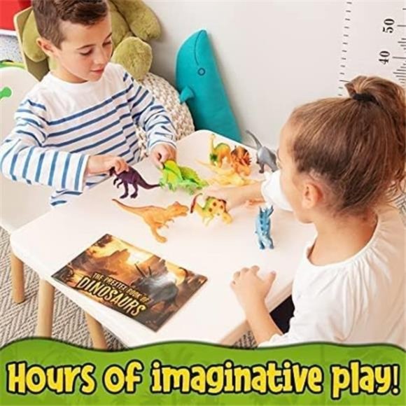 Dinosaur Figure for Kids 3-5+(12Plastic Dinosaurs with Educational DinosaurBook) - Picture 6 of 6